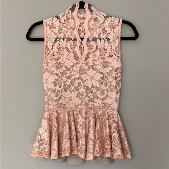 Tops - Pink Lace Shirt